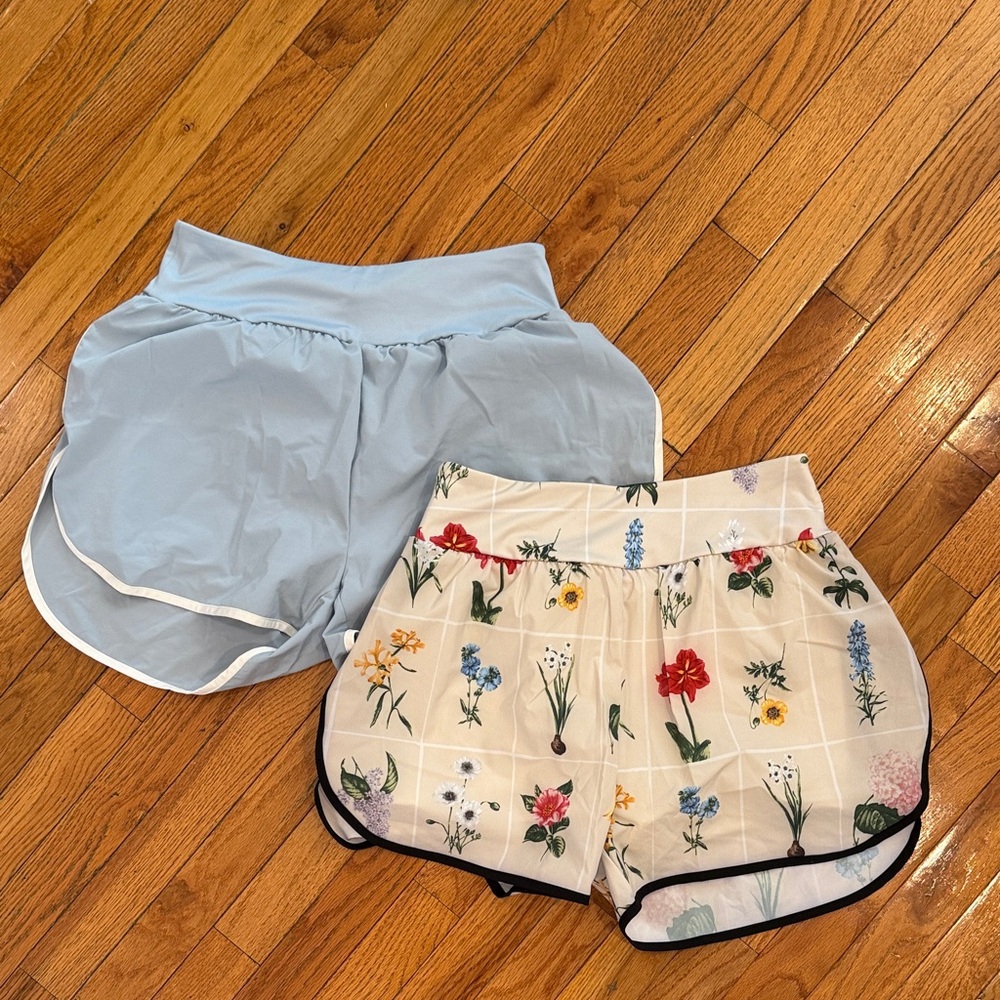 Tuckernuck Beige and Green Floral Shorts